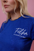 T-Shirt - Filha de um Deus perfeito - Azul Royal - Tam M - Maeva Modas