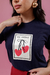 T-Shirt - Ma Chérie - Azul Marinho - Tam GG - Maeva Modas