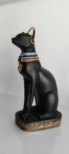 Enfeite Egipcio Gato Bastet - 19cm