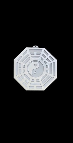 Bagua Vidro 06cm Espelhado Yin Yang