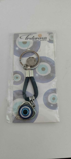 Chaveiro 11,5cm Coração/Olho Grego