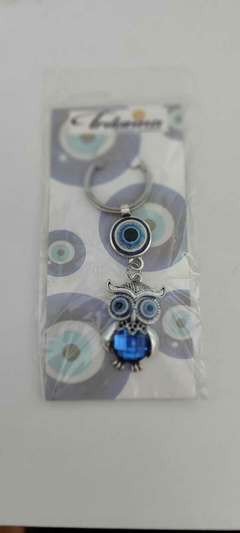 Chaveiro 10cm Coruja/Olho Grego