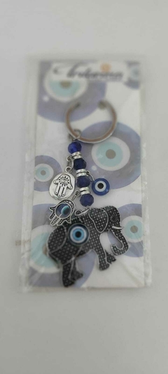 Chaveiro 11,5cm Olho Grego/Elefante