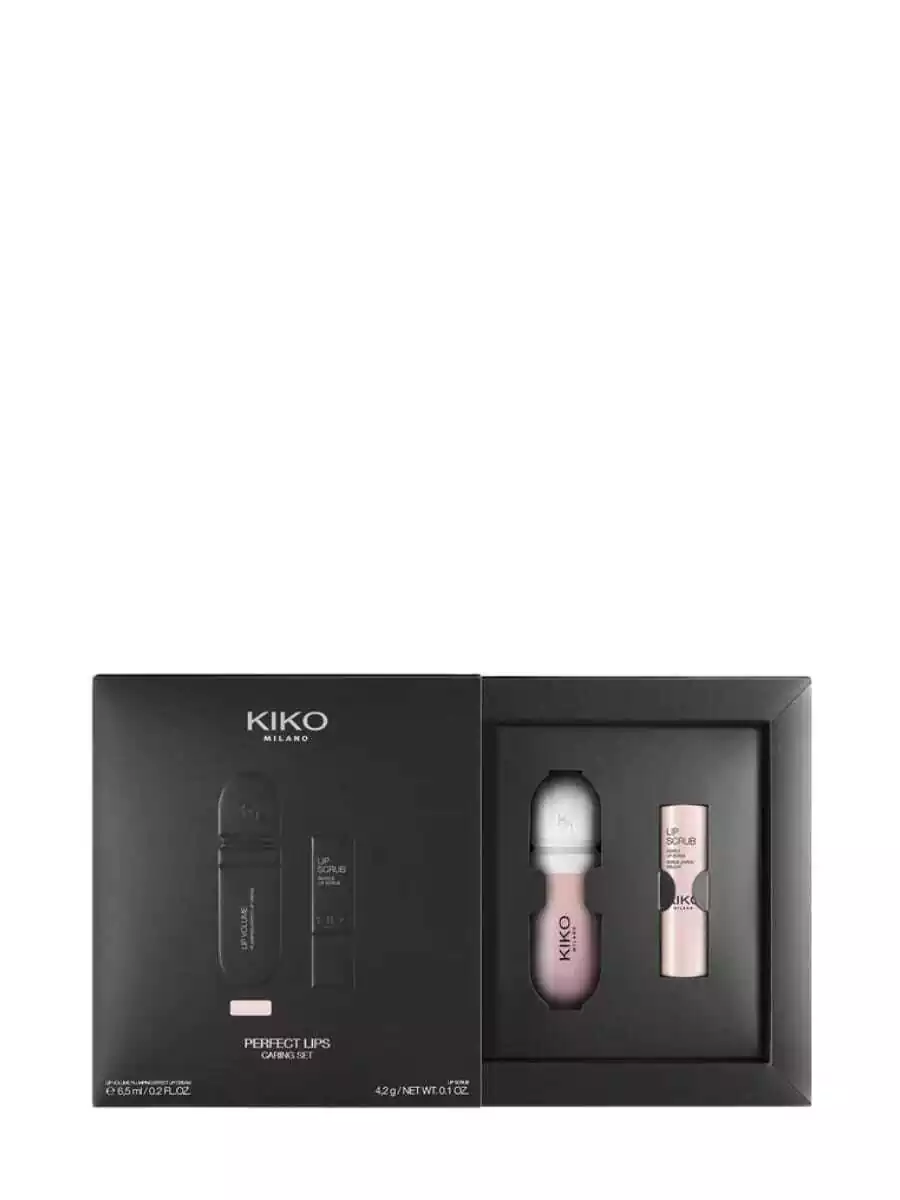 Kit Gloss e Esfoliante Perfect Lips Kiko Milano 01 Tutu Rose 6,5ml/4,2gr