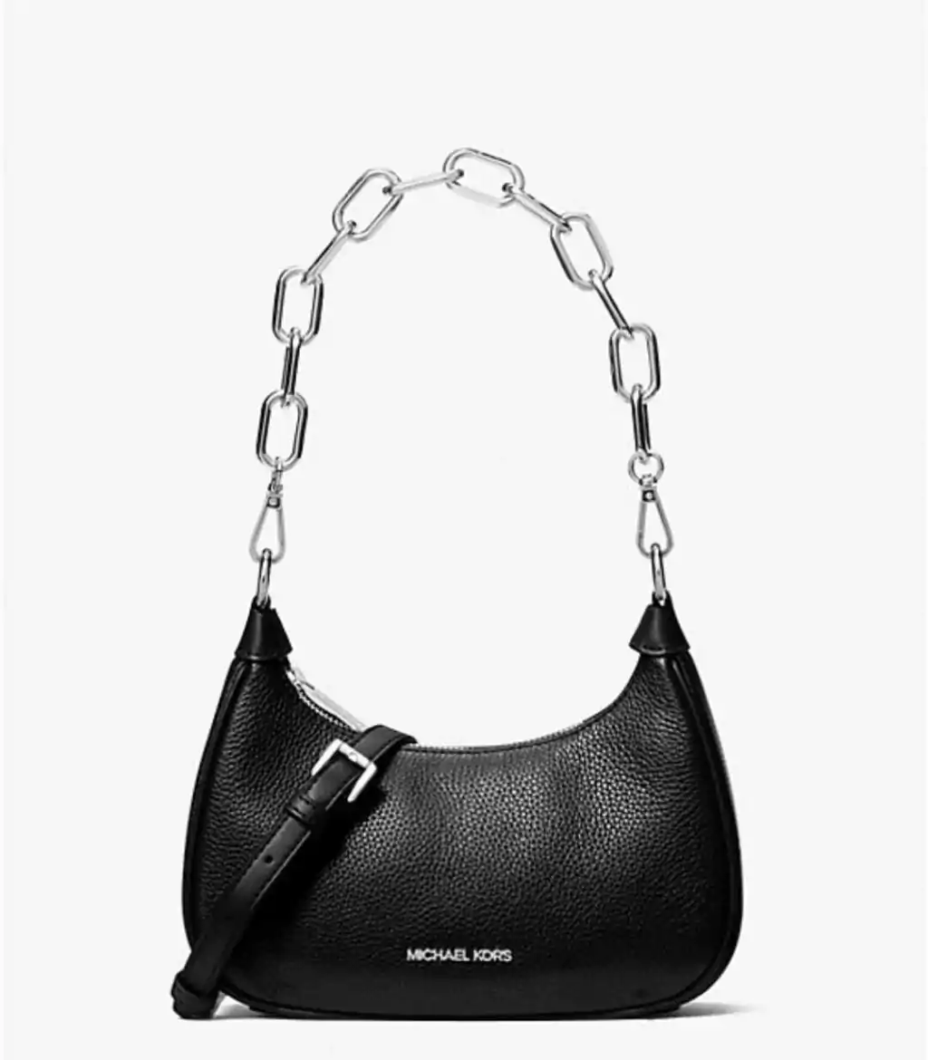 Bolsa Michael Kors Cora Média Couro Preta