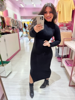 Vestido longo fenda básico na internet