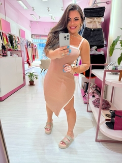 Imagem do Vestido Tricô midi Maria nude