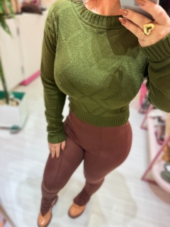 Blusa trico transado verde - comprar online