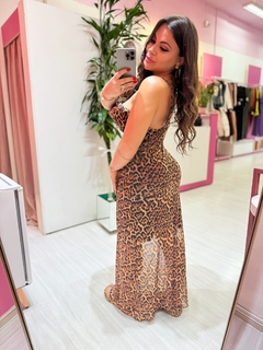 Vestido tule Taty onça - comprar online