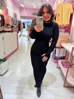 Vestido longo Kardashian preto - Diamante Rose | Moda feminina Esteio | Loja de roupas feminina