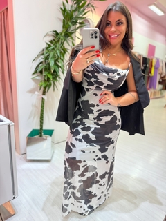Imagem do Vestido tule Taty preto branco