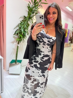 Vestido tule Taty preto branco - loja online