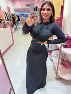 Vestilo longo Sara preto