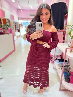 Conjunto trico Rendado Bia bordo