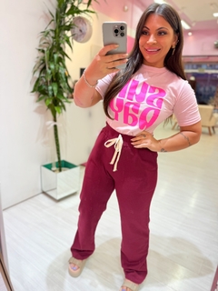 Conjunto moletom Chay bordo na internet