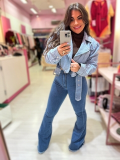 Jaqueta jeans biker - loja online