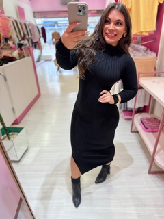Vestido longo fenda básico - comprar online