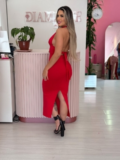 Vestido poliamida Decote Mi - Vermelho na internet