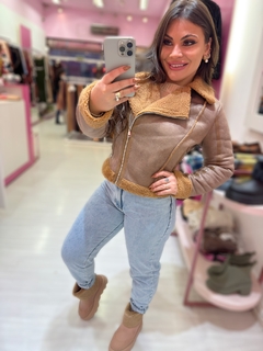 Jaqueta apeluciada Amanda marrom
