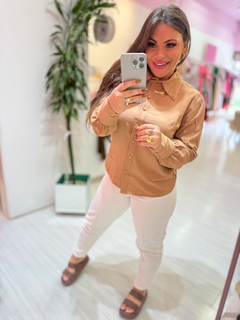 Camisa botões forrados SELINNA nude na internet