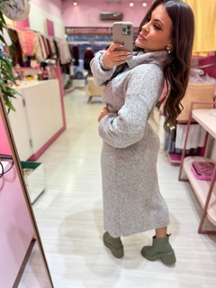 Conjunto mouse saia e blusa Ana cinza - Diamante Rose | Moda feminina Esteio | Loja de roupas feminina