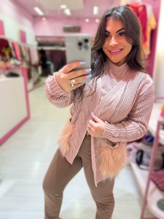 casaco kimono Bariloche rosé