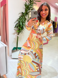 Vestido longo Luana colorido