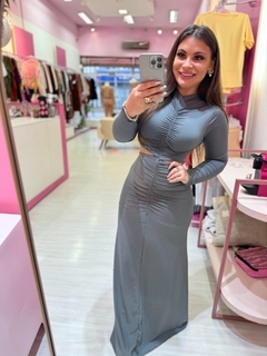 Vestilo longo Sara cinza - comprar online