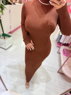 Vestido longo Kardashian telha - comprar online