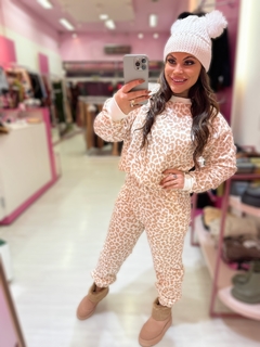 Conjunto moletom apeluciado onça - comprar online