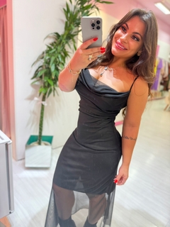 Vestido tule Taty preto - loja online