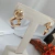 Brinco dois elos liso/cravejado Banhado à Ouro 18K
