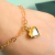 Pulseira elos redondos c/ pingente coração Banhado a Ouro 18 K - comprar online