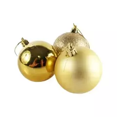 Bola Lisa 2,5cm Dourado – 8 Peças