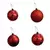 Bola Encanto 8cm Vermelha – 4 Peças - comprar online