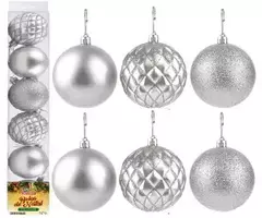 Bola Esfera 5cm Prata – 9 Peças