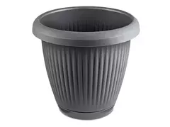 Vaso Prato Redondo 1,4L Cinza