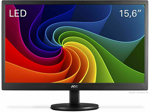 MONITOR AOC 15,6" LED 60HZ 8MS VGA VESA - E1670SWU/WM