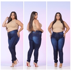 Calça Jeans Feminina Plus Size Cintura Alta Com Lycra Elastano Premium - comprar online