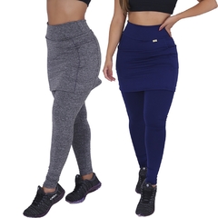 Kit com 2 Leggings Saia com Bolsos na internet