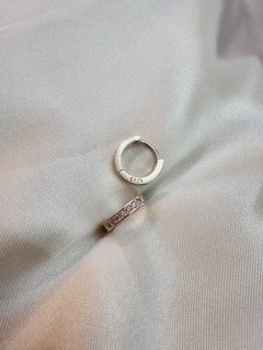 Argollas con cubics rosa en internet