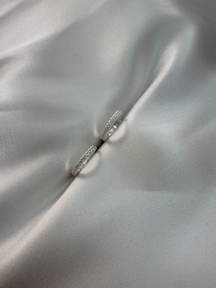 Argollas con cubics blanco mini - MM Shop