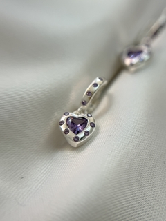 Argollas con corazon lila en internet