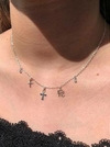 Cordão Choker Fé em Prata 925