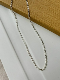 Cordão Corrente vazada 60cm em Prata 925. - comprar online