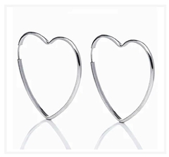 Argola Coração 5cm em Prata 925 - comprar online