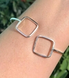 Bracelete Geométrico Quadrado Prata 925