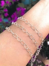 Pulseira Correntinha Feminina Prata 925 18cm.