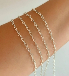 Pulseira Elo coracão em Prata 925. - comprar online