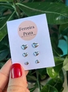 Trio de Brincos Coração em Prata 925